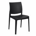 Stuhl – 4er-Set, stapelbar, Schwarz, für Esszimmer, Küche und Büro