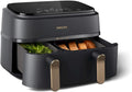 Philips Heißluftfritteuse 9 l mit zwei Garzonen Schwarz