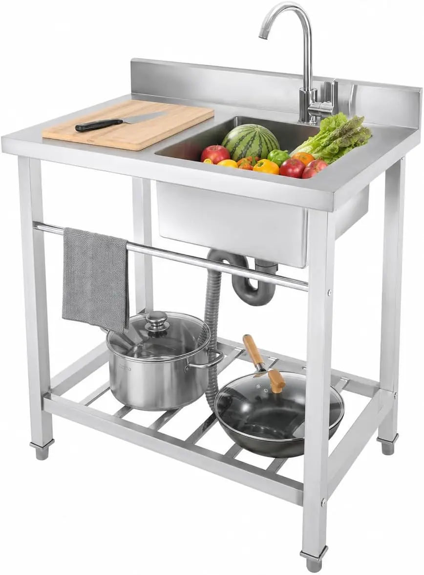 Freistehendes Tisch Silber