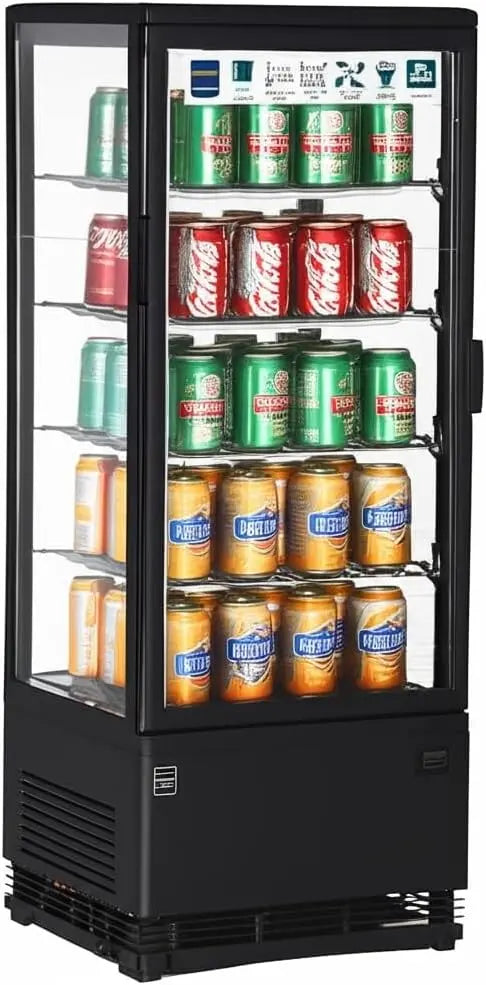 METRO Vitrine GGC2098 98 l 111 cm mit LED-Beleuchtung Schwarz