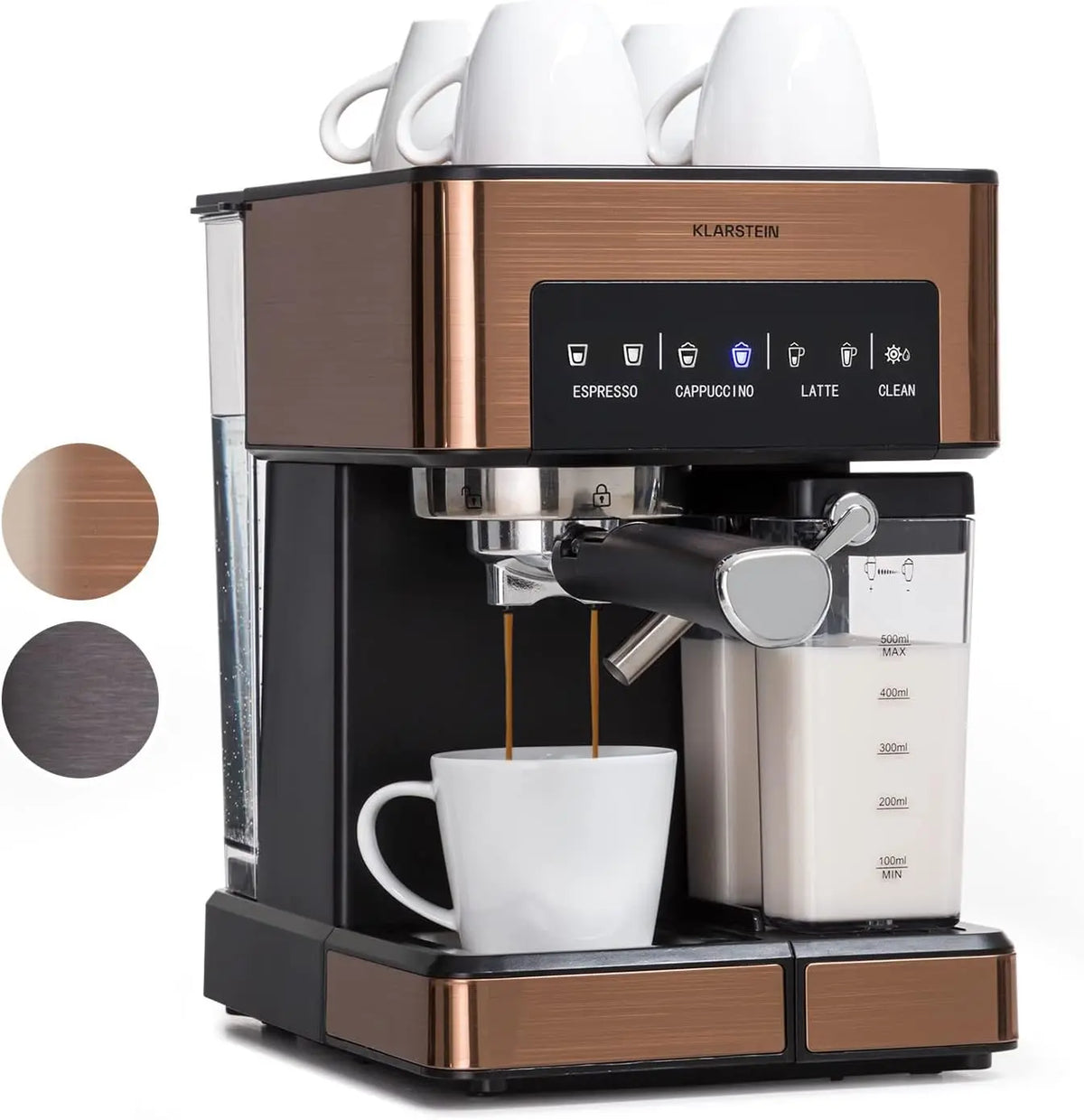 Klarstein Kaffeemaschine 1350 W 1,8 l Silber