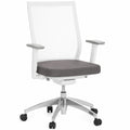 Bürostuhl – höhenverstellbar, aus Stoff, Grau