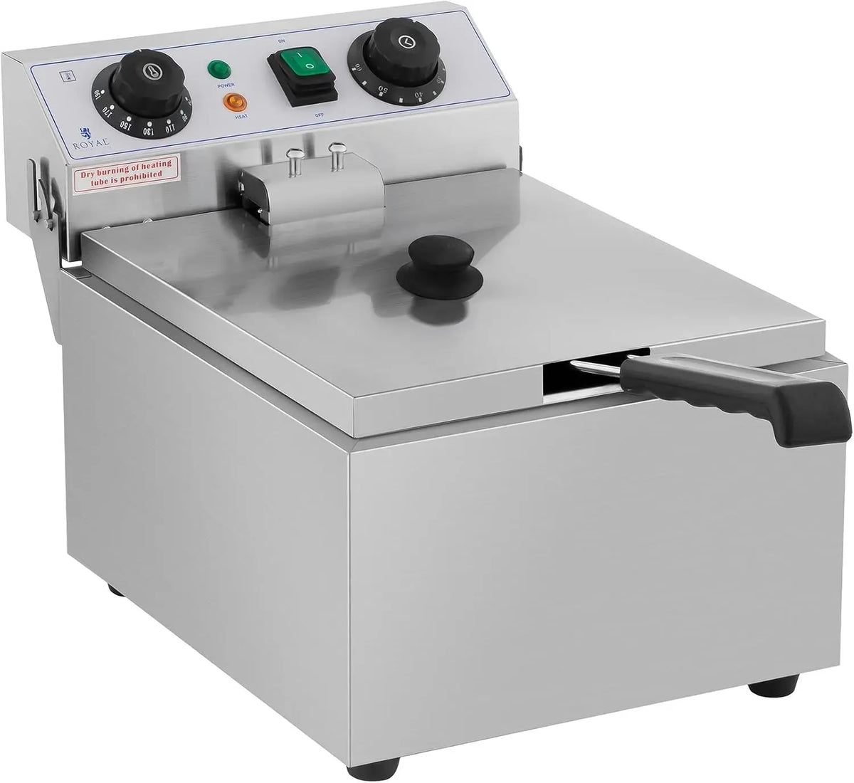 Royal Catering Fritteuse 3200 W 10 l mit Timer Silber