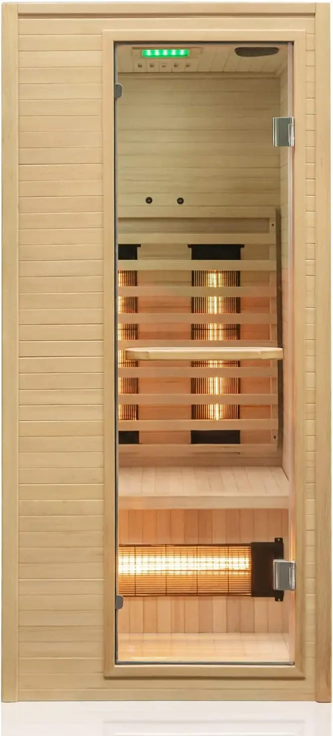 Dewello Infrarotkabine Infrarotsauna Calgary 90cm x 90cm 1 Person inkl. Vollspektrumstrahler