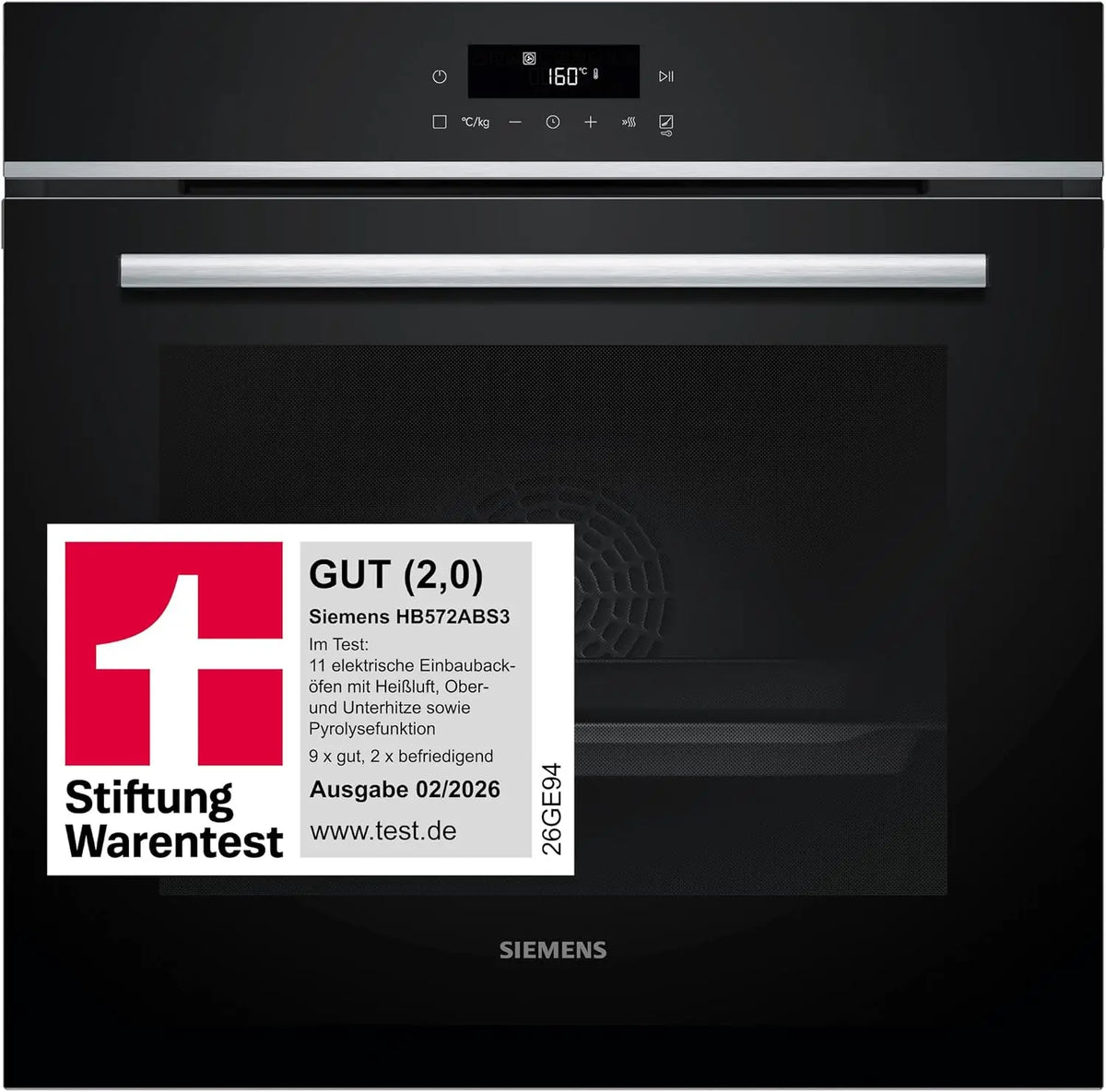 Siemens Herd HB572ABS3 60 cm Silber