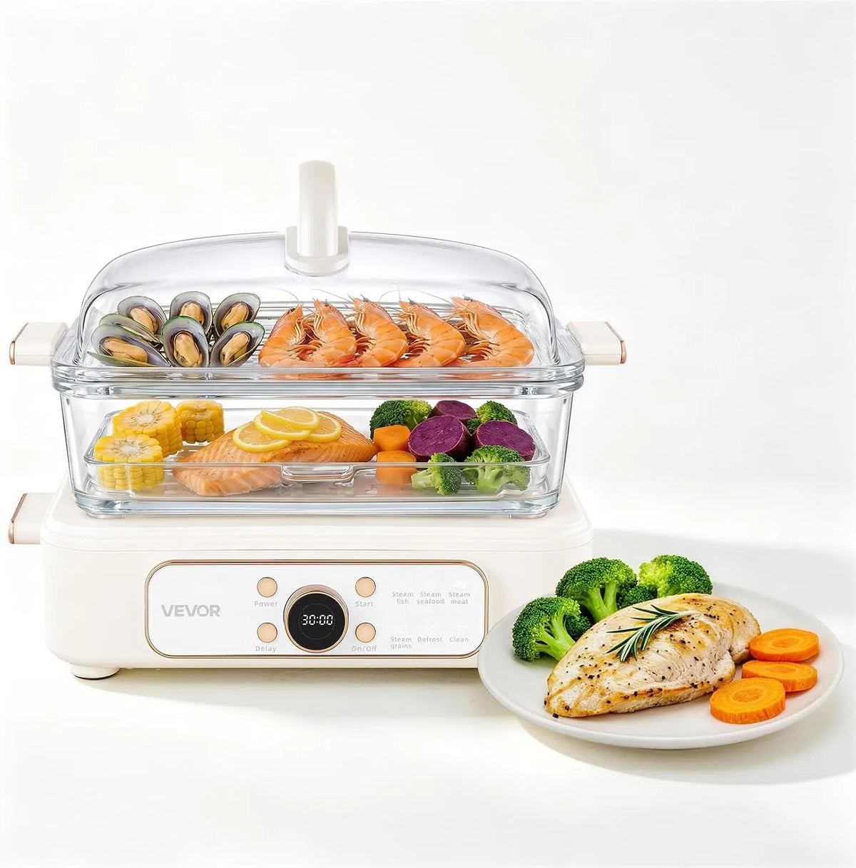 VEVOR Dampfgarer 1200 W 6 l