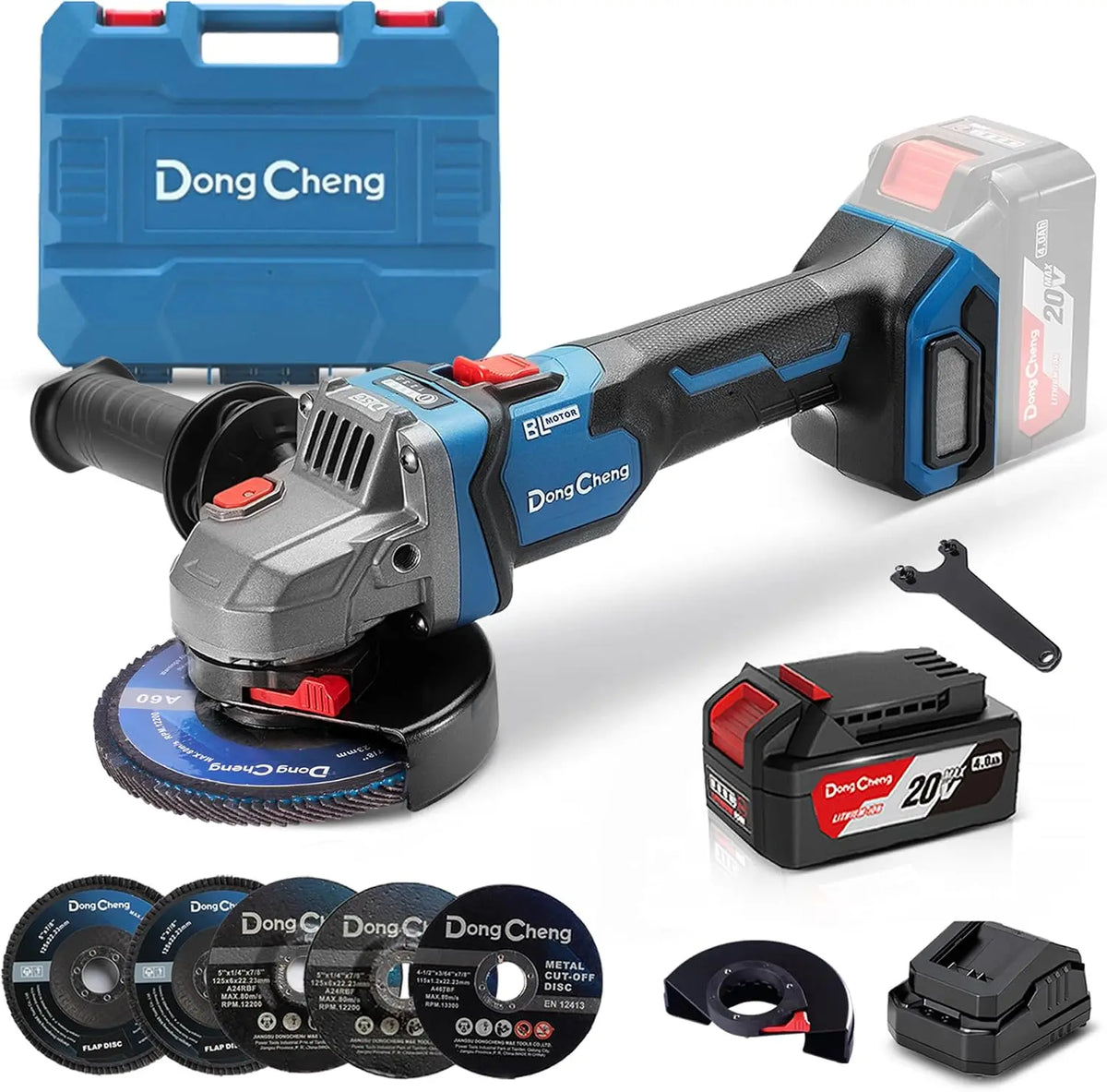 DongCheng Akku-Winkelschleifer 20 V 1000 W 125 mm