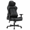 Stuhl – mit Armlehnen, aus Kunstleder, Schwarz, für Büro