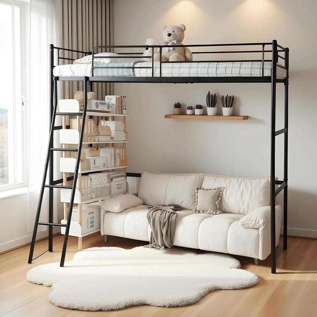 Hochbett Bett Schwarz