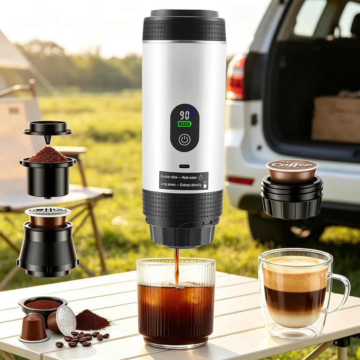 Kaffeemaschine mit USB-Anschluss