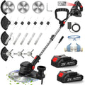 Rasentrimmer Freischneider 21 V 0 Ah mit Display und 4-in-1-Funktion