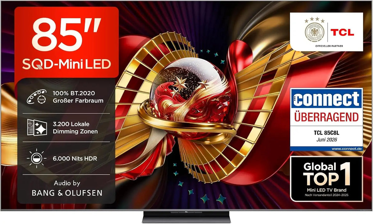 TCL Fernseher HDR10 85 Zoll mit LED-Beleuchtung