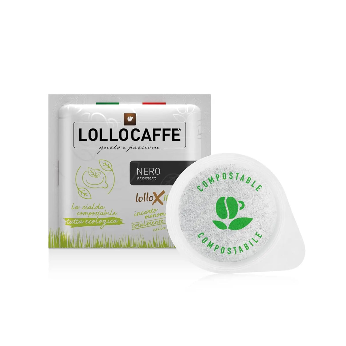 150 ESE Papier Pads 44 mm Caffè Lollo SCHWARZ Mischung
