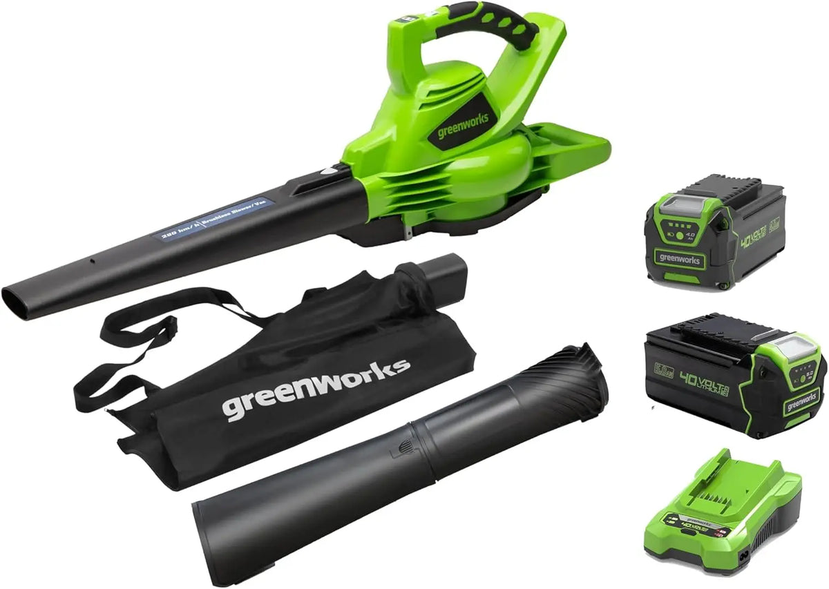 Greenworks Staubsauger GD40BVK2X 40 V 45l 5 Ah