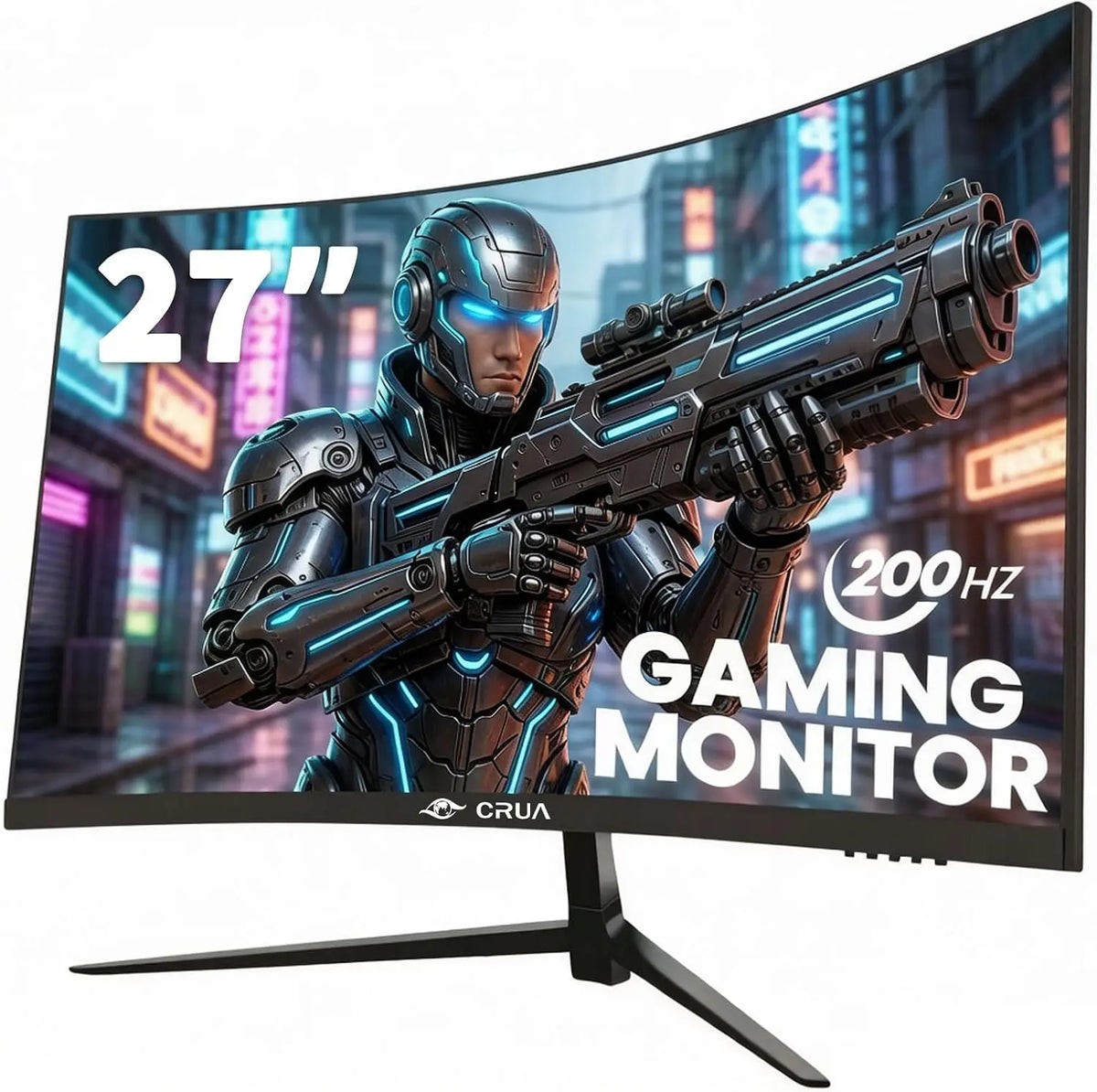 'CRUA Monitor VESA100 27 Zoll mit Display