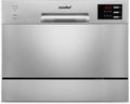 COMFEE' Tisch TD602E mit Display und LED-Beleuchtung Silber