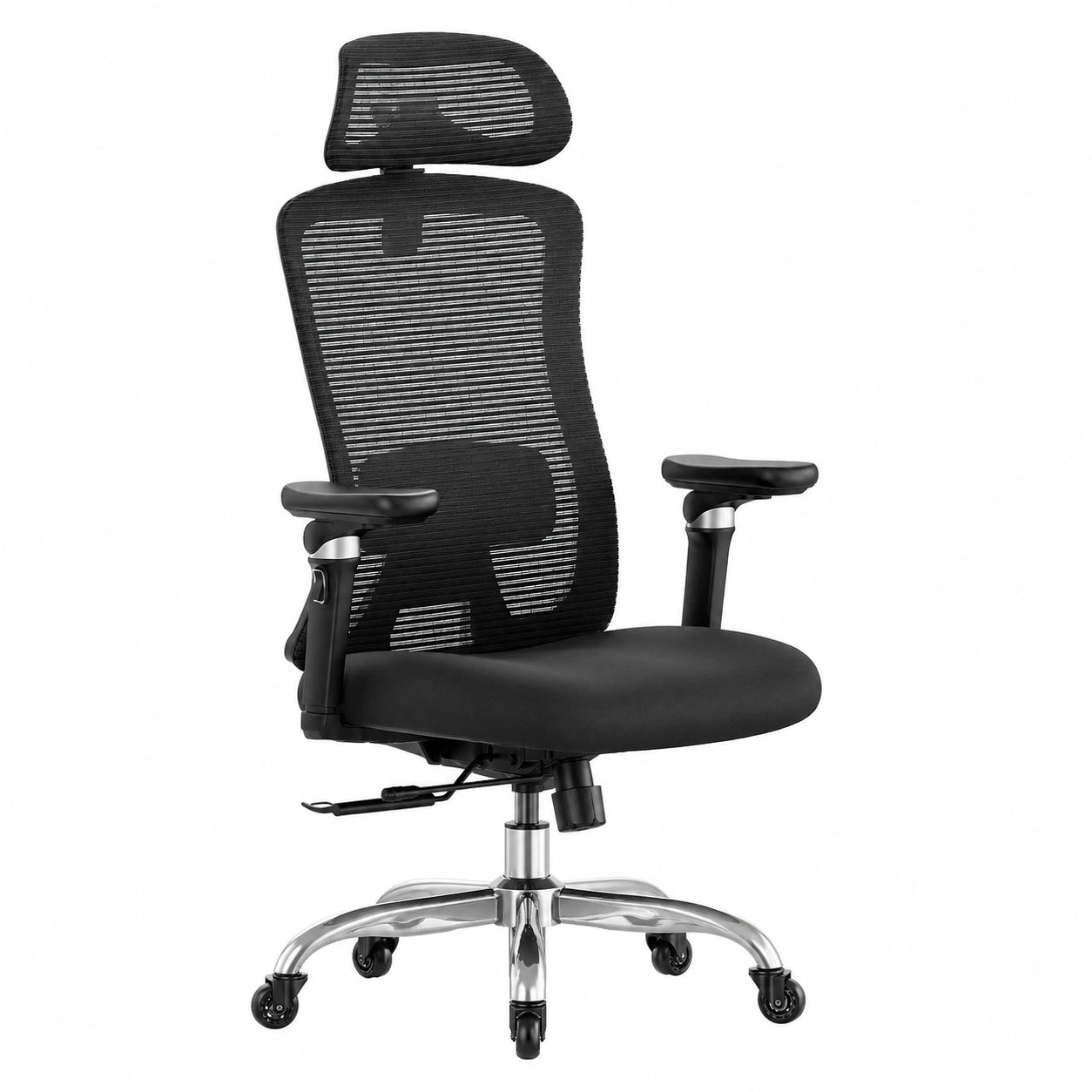 Bürostuhl – mit Armlehnen, Schwarz
