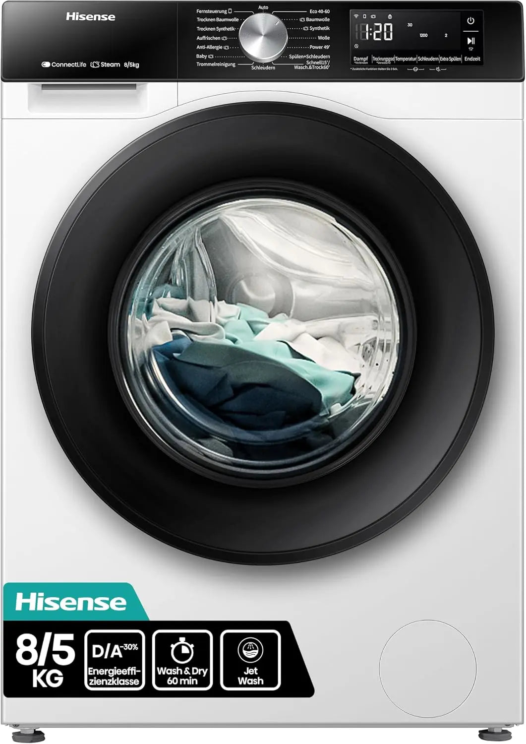 Hisense Wäschetrockner WD3S8043BW3 54 l 16 Programme