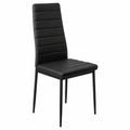 Stuhl – 6er-Set, 45 × 48 × 98,5 cm, moderner Stil, gepolstert, mit Rückenlehne, Schwarz