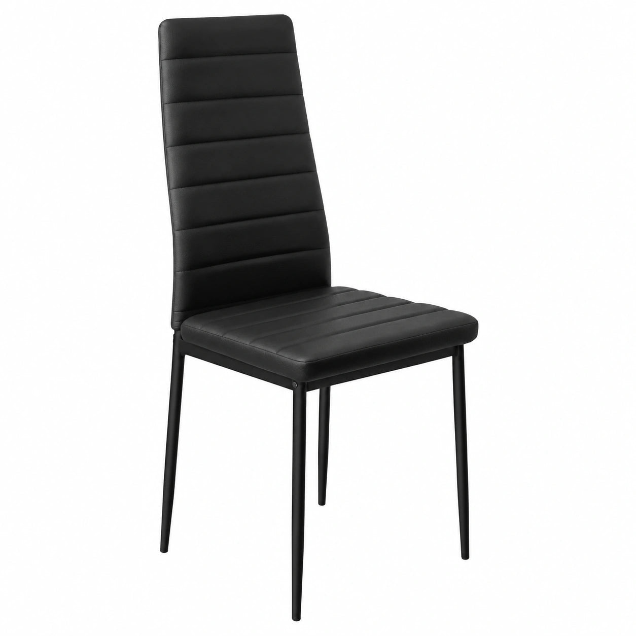 Stuhl – 6er-Set, 45 × 48 × 98,5 cm, moderner Stil, gepolstert, mit Rückenlehne, Schwarz