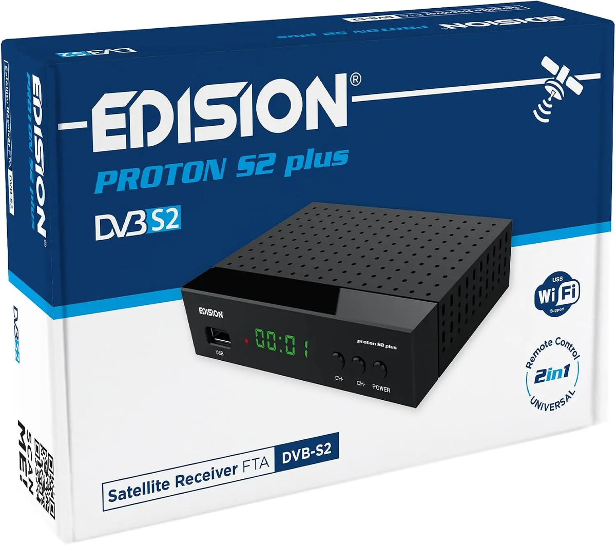 EDISION Proton S2 Plus Full HD Satelliten Receiver FTA