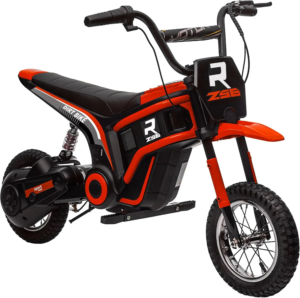HOMCOM Elektro Motorrad Kinder 24V mit 350W Motor für 8-12 Jahre Rot