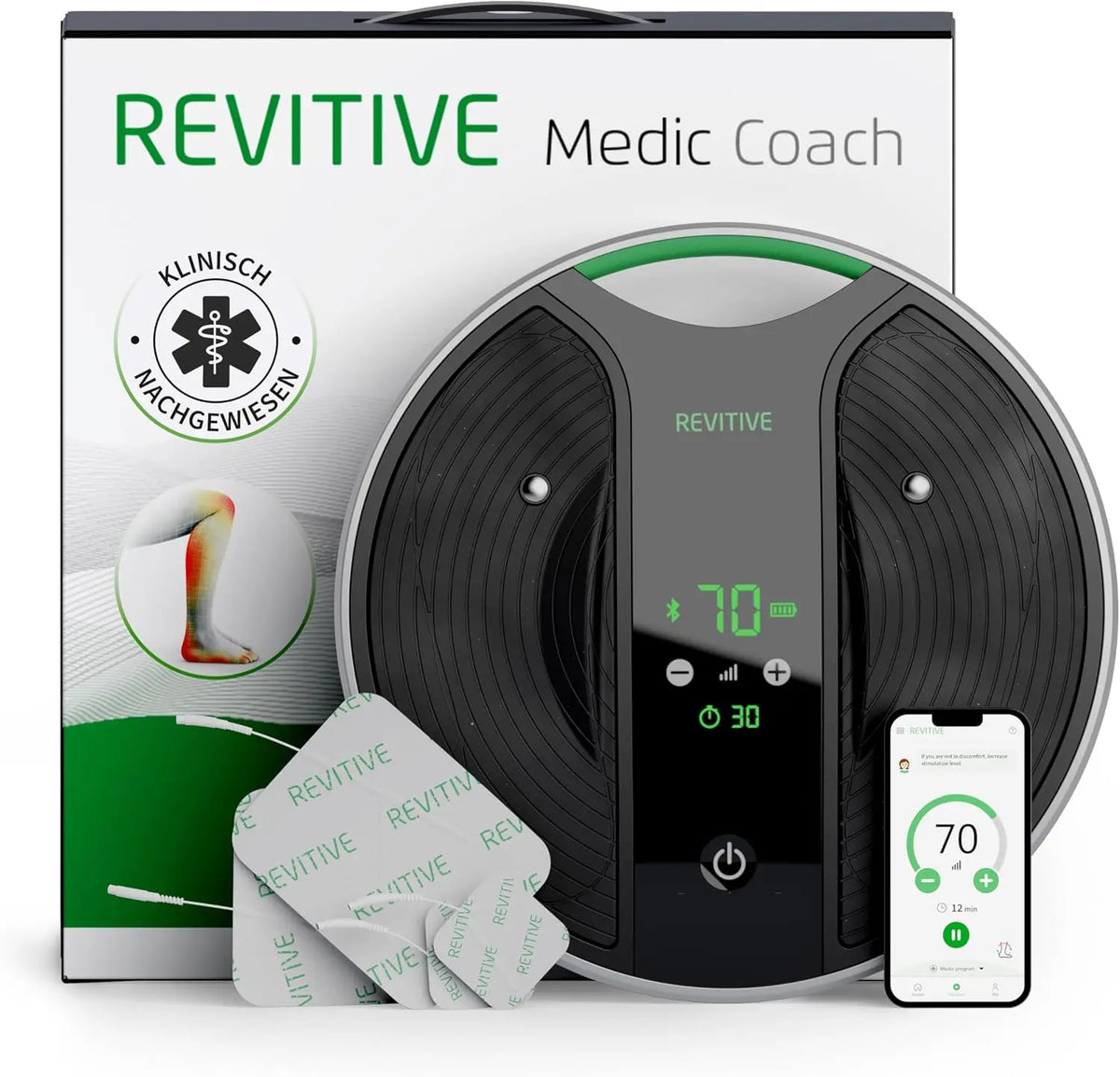 Revitive NEUER und VERBESSERTER Medic Coach Smarter Durchblutungs-Stimulator – Individuelle