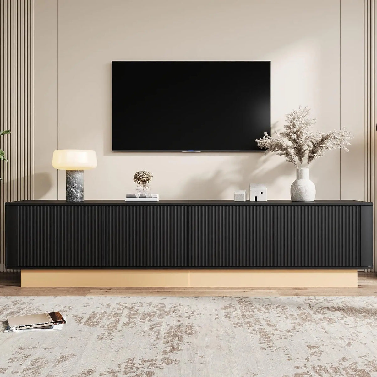 Merax Fernseher mit höhenverstellbar Schwarz