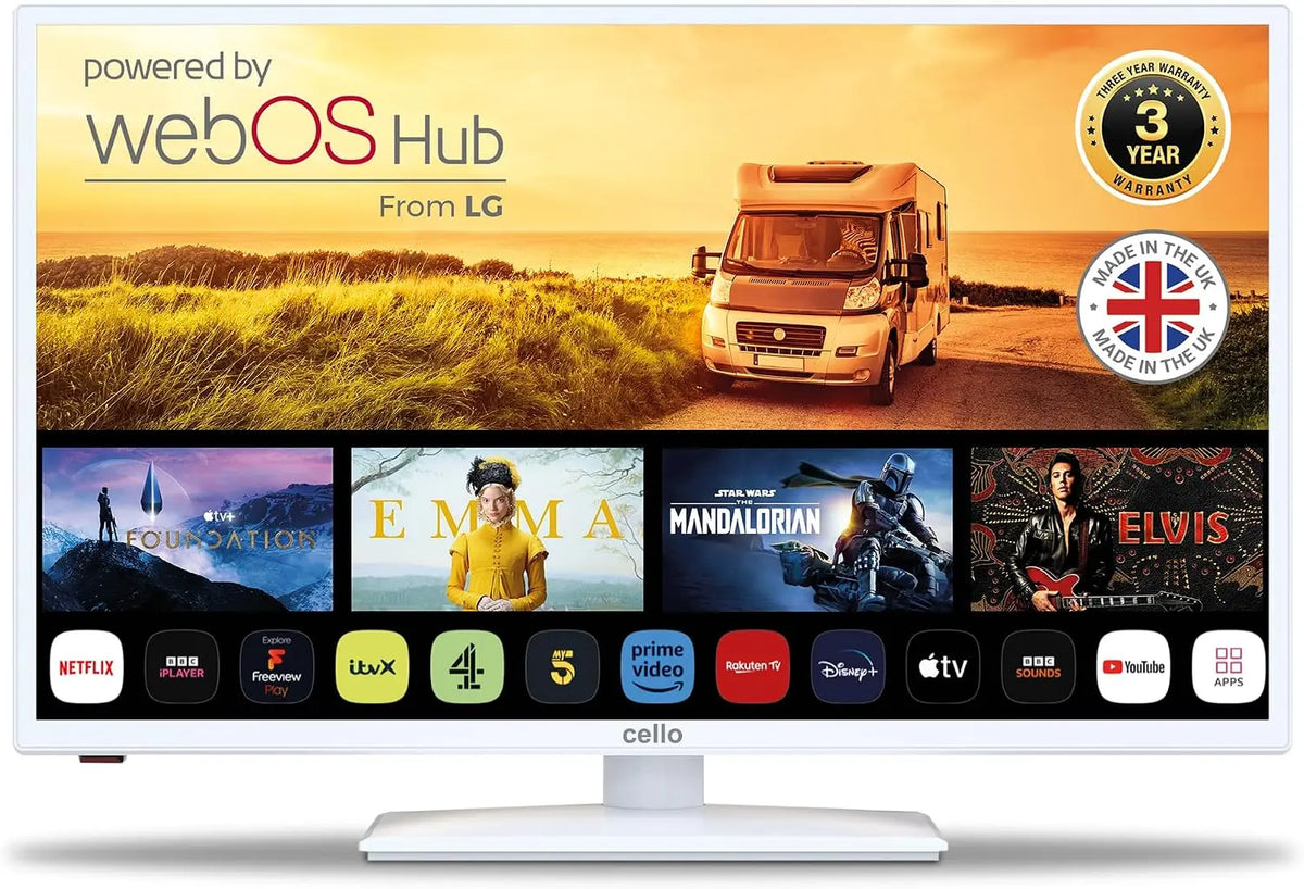Cello Fernseher 12 V 32 Zoll mit Bluetooth