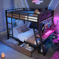 Bettzubehör Bett mit LED-Beleuchtung Schwarz